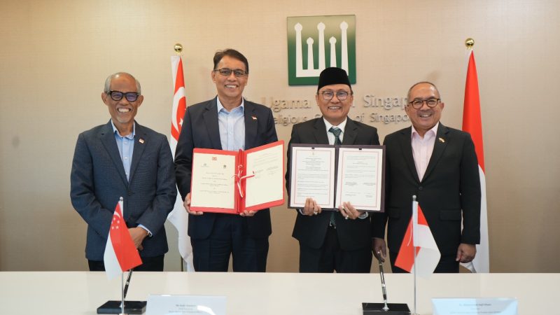 Penandatangaann MoU on Cooperation in the Quality Assurance on Halal Product antara Indonesia dan Singapura / foto ist