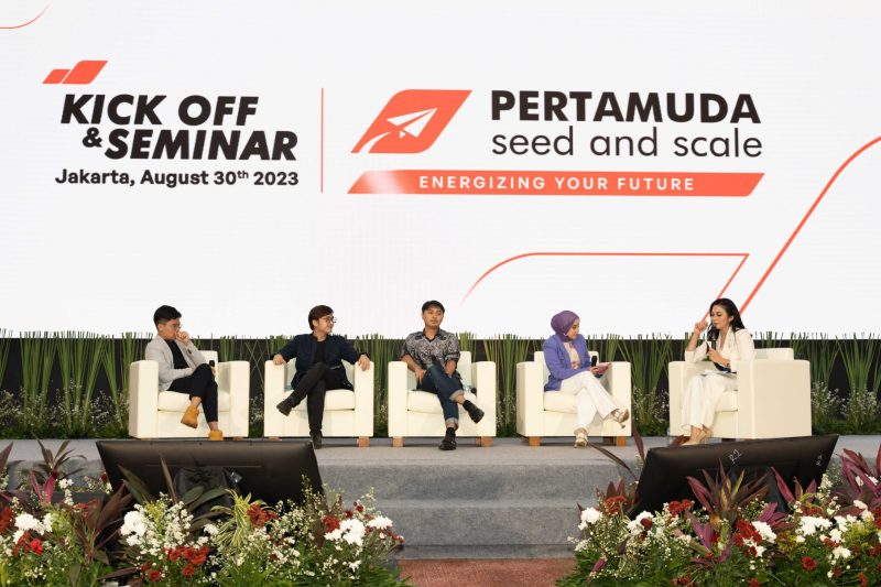 Keterangan Foto 2: Talkshow saat Kick Off Pertamuda 2023 di Grha Pertamina.