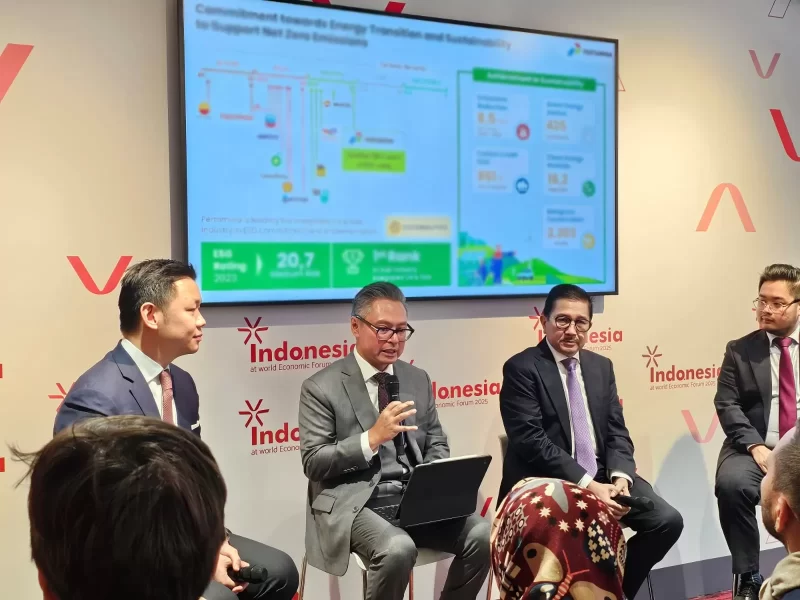 Pertamina tegaskan komitmen keberlanjutan di Forum Ekonomi Dunia 2025 melalui inovasi dan kolaborasi, mendukung transisi energi bersih dan mandiri. (Dok. Pertamina)