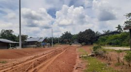Tiang listrik di tiga dusun Desa Sungai Besar dan Perhentian sudah terpasang sejak 2024 lalu,   tapi sampai sekarang terbengkalai. Katanya menunggu pemasangan kabel dan aliran daya ke rumah rumah. Semoga PLN dan vendor serta pihak terkait lainnya dapat segera merealisasikannya. (Foto/fay/DP).