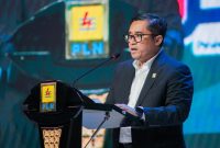 Direktur Perencanaan Korporat dan Pengembangan Bisnis PLN, Hartanto Wibowo saat membuka acara PLN Startup Day 2025, di Kantor Pusat PLN, Jakarta, Rabu (21/5). Dalam sambutannya, Hartanto menyampaikan bahwa sejak 2023, PLN telah membangun ekosistem startup yang konkret dan terstruktur.
