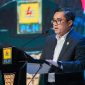 Direktur Perencanaan Korporat dan Pengembangan Bisnis PLN, Hartanto Wibowo saat membuka acara PLN Startup Day 2025, di Kantor Pusat PLN, Jakarta, Rabu (21/5). Dalam sambutannya, Hartanto menyampaikan bahwa sejak 2023, PLN telah membangun ekosistem startup yang konkret dan terstruktur.