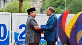 Presiden Republik Indonesia, Prabowo Subianto tiba di Kuala Lumpur Convention Centre (KLCC), Kuala Lumpur, Malaysia, pada Senin, 26 Mei 2025. ( foto Ist )