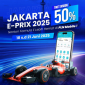 PLN menghadirkan promo spesial berupa diskon 50% untuk pembelian tiket Formula E melalui aplikasi PLN Mobile.