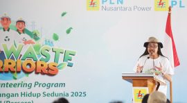 Direktur Pengendalian Pencemaran dan Kerusakan Wilayah Pesisir dan Laut Kementerian Lingkungan Hidup, Sayid Muhadhar, saat membuka acara puncak Zero Waste Warriors, di Bekasi, Kamis (12/6) dalam rangka memperingati Hari Lingkungan Hidup Sedunia 2025. Ia memberikan apresiasi atas inisiatif PLN dalam mendorong kolaborasi multisektor untuk pelestarian lingkungan.