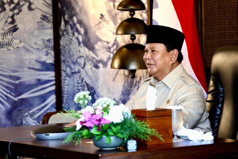 Presiden RI Prabowo Subianto dalam sambutannya mengatakan bahwa proyek-proyek yang diresmikan serentak di 15 provinsi ini merupakan tonggak penting dalam mewujudkan kemandirian energi nasional yang berkelanjutan. Foto: BPMI Setpres