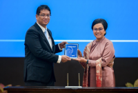 Kementerian Keuangan Republik Indonesia menggelar acara Serah Terima Jabatan Menteri Keuangan Republik Indonesia dari Sri Mulyani Indrawati kepada Purbaya Yudhi Sadewa. Prosesi ini berlangsung di Aula Mezzanine, Kementerian Keuangan, Jakarta pada Selasa (9/9/2025) foto istimewa