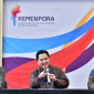 enteri Pemuda dan Olahraga Republik Indonesia (Menpora RI), Erick Thohir, mengumumkan pencabutan Peraturan Menteri Pemuda dan Olahraga (Permenpora) Nomor 14 Tahun 2024 yang selama ini menuai polemik di kalangan organisasi olahraga.(foto:andre/kemenpora.go.id)