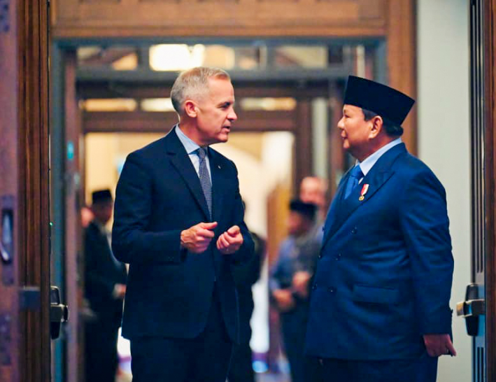 Presiden Republik Indonesia, Prabowo Subianto mengadakan pertemuan dengan Perdana Menteri (PM) Kanada, Mark Carney di West Block, Parliament Hill, Ottawa, pada Rabu, 24 September 2025. (Foto: BPMI Setpres)