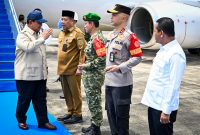 Presiden Prabowo Subianto tiba di Bandar Udara Depati Amir, Kabupaten Bangka Tengah, Provinsi Kepulauan Bangka Belitung, pada Senin, 6 Oktober 2025. (Foto: BPMI Setpres)