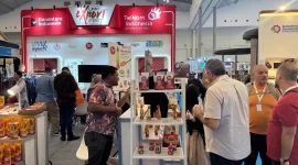 Booth Telkom pada ajang Trade Expo Indonesia 2025, yang diselenggarakan pada 15–19 Oktober 2025 di Indonesia Convention Exhibition (ICE) BSD City, Tangerang.