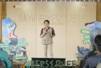 Senior General Manager Social Responsibility Telkom Indonesia Hery Susanto saat memberikan sambutan pada acara Awarding Day Bumi Berseru Fest 2025, beberapa waktu yang lalu.