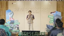 Senior General Manager Social Responsibility Telkom Indonesia Hery Susanto saat memberikan sambutan pada acara Awarding Day Bumi Berseru Fest 2025, beberapa waktu yang lalu.