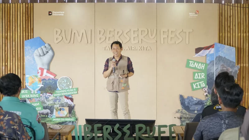 Senior General Manager Social Responsibility Telkom Indonesia Hery Susanto saat memberikan sambutan pada acara Awarding Day Bumi Berseru Fest 2025, beberapa waktu yang lalu.