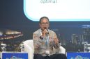 Direktur Utama PLN Nusantara Power Ruly Firmansyah saat menjadi pemateri dalam Electricity Connect 2025. Electricity Connect tahun 2025 akan  digelar pada 19–21 November 2025.