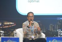 Direktur Utama PLN Nusantara Power Ruly Firmansyah saat menjadi pemateri dalam Electricity Connect 2025. Electricity Connect tahun 2025 akan  digelar pada 19–21 November 2025.