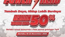 Memperingati Hari Pahlawan 2025, PLN meluncurkan program promo bertajuk “Power Hero” yang memberikan diskon 50% untuk biaya tambah daya listrik. Program ini berlangsung mulai 10 hingga 23 November 2025.