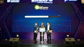 Menteri Usaha Mikro, Kecil, dan Menengah (UMKM) RI Maman Abdurrahman didampingi Direktur Utama Pertamina Simon Aloysius Mantiri dan Asisten Deputi Bidang TJSL BP BUMN Edi Eko Cahyono saat membuka Pertamina SMEXPO Nasional 2025. SMEXPO digelar 25 - 30 November 2025 di Bintaro Jaya Xchange Mall 2, Tangerang Selatan.