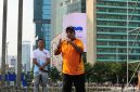 Wagub Rano Karno memberikan sambutan saat Fun Walk 2025 / foto ist