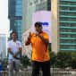 Wagub Rano Karno memberikan sambutan saat Fun Walk 2025 / foto ist