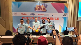 Jakarta Pertamina Enduro (JPE) mematok target tinggi saat berlaga dihadapan publiknya sendiri di GOR Ken Arok, Malang  / foto Dok. PBVSI
