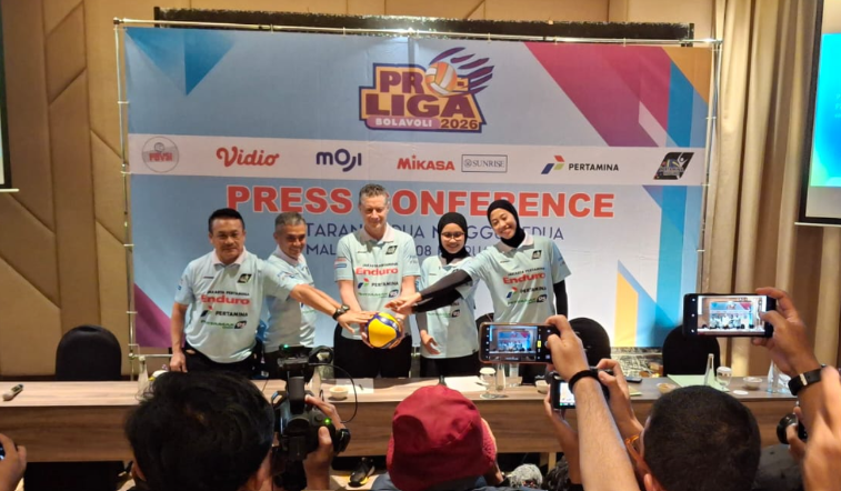 Jakarta Pertamina Enduro (JPE) mematok target tinggi saat berlaga dihadapan publiknya sendiri di GOR Ken Arok, Malang  / foto Dok. PBVSI