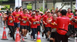 Gubernur DKI Jakarta, Pramono Anung melaksanakan flag off Soekarno Run bertajuk 