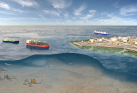 Proyek Lapangan Gas Abadi di Blok Masela di Laut Arafura, lepas pantai Kepulauan Tanimbar dan Maluku Barat Daya, Maluku. (Foto: Satuan Kerja Khusus Pelaksana Kegiatan Usaha Hulu Minyak dan Gas Bumi)