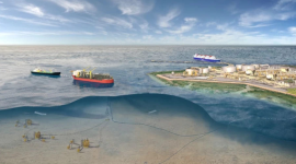 Proyek Lapangan Gas Abadi di Blok Masela di Laut Arafura, lepas pantai Kepulauan Tanimbar dan Maluku Barat Daya, Maluku. (Foto: Satuan Kerja Khusus Pelaksana Kegiatan Usaha Hulu Minyak dan Gas Bumi)