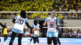 Pemain Jakarta Pertamina Enduro, Fiola Marsya Azzahra dan Nurlaili Kusumah tampil solid dalam ajang Proliga 2026, menjaga performa tim menuju grand final.