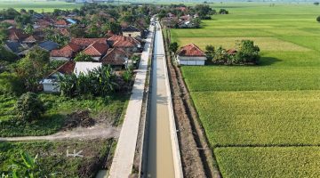 Modernisasi Irigasi di Lumbung Padi Terbesar di Indonesia Kini Telah Difungsikan