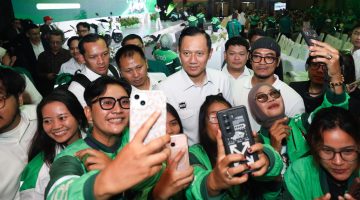 AHY Sambut Gerakan Langkah Hijau Grab