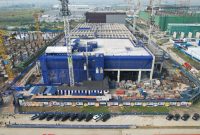 Tampak udara fasilitas data center CGK1 Digital Edge Indonesia di Cikarang, Jawa Barat. PLN terus mendukung pengembangan ekosistem digital nasional melalui penyediaan pasokan listrik 2x725 MVA data center CGK1 Digital Edge Indonesia.