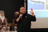 Direktur Biomassa PLN EPI Hokkop Situngkir sebagai pembicara dalam forum Climate Policy Initiative (CPI) bertajuk Peluang dan Strategi Pembiayaan Kegiatan Pengurangan Emisi metana untuk Sektor Industri di Indonesia di Pullman Hotel Thamrin Jakarta pada Kamis (11/6).