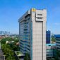 Tampak udara Gedung PLN Kantor Pusat di daerah Kebayoran Baru, Jakarta Selatan.