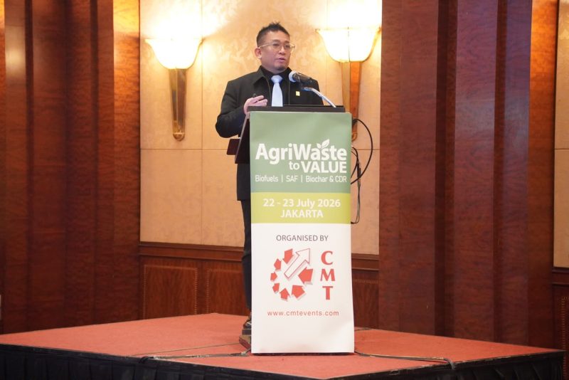 Direktur Biomassa PLN EPI Hokkop Situngkir menjadi pembicara dalam forum AgriWaste to Value di Jakarta pada Rabu (22/7).
