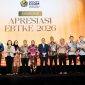 Para pemenang pertama Apresiasi EBTKE 2026 dari berbagai kategori  berfoto bersama Dirjend EBTKE Prof. Dr. Eng. Eniya Listiani Dewi, B.Eng., M.Eng., IPU. PLN Nusantara Power mengatongi empat juara pertama melalui kategori Penilaian Kinerja Pelaksana Cofiring Biomassa pada PLTU, Emerging Low Carbon Technologies, Green Hydrogen, Gedung Hemat Energi, Zero Energy Building, dan Low Carbon Technologies, Renewable Energy Enabler.