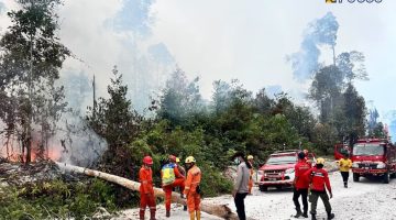 Dukung Penanganan Karhutla di Berau, Kementerian PU Kerahkan Peralatan dan Pasokan Air