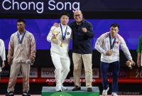 Menpora Erick Thohir mengapresiasi para ketua umum cabang olahraga (cabor) yang hadir langsung di Asian Games Aichi-Nagoya 2026. (foto:Naif/NOC Indonesia)