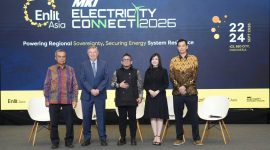 Kiri ke Kanan : Hadir sebagai moderator Board of Experts Indonesian Electrical Power Society (MKI), Ali Herman; Managing Director Quezon Power Philippines Ltd. Co ., Frank Thiel; Direktur Biomassa PT PLN Energi Primer Indonesia, Hokkop Situngkir; Head Project Management Section Electricity Generating Authority of Thailand , Krittika Vathanavisuth; dan Head of Business Development & Relation PT Indo Raya Tenaga , Daryawan sebagai panelis dalam diskusi panel bertajuk “ Fuel Switching and Co-firing: The Way Forward for Emissions Reduction in Thermal.” pada Electricity Connect 2026.