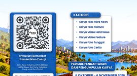 PLN Journalist Awards (PJA) 2026 kembali hadir untuk mengapresiasi karya-karya jurnalistik terbaik dari seluruh Indonesia.

Mengusung tema “Energi Mandiri, Indonesia Berdaya”, PJA 2026 mengajak insan pers untuk menghadirkan cerita tentang energi Indonesia mulai dari upaya memperkuat kemandirian energi, mendorong pertumbuhan dan daya saing, hingga menghadirkan energi yang semakin merata bagi masyarakat.

Pendaftaran dapat dilakukan melalui laman resmi https://www.plnjournalistawards2026.id/ mulai  8 Oktober - 6 November 2026.