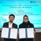 Penandatanganan Perjanjian Kerahasiaan (Non-Disclosure Agreement/NDA) antara PT PLN Energi Primer Indonesia (PLN EPI) dan FLEXIH Inc.dilakukan oleh CEO and Founder FLEXIH Inc. Dr. Natarianto Indrawan (Kiri) dan Direktur Biomassa PLN EPI Hokkop Situngkir (Kanan) di Gedung Centennial Tower, Jakarta.