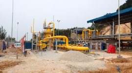 Tampak pipa gas West Natuna Transportation System (WNTS)–Pemping yang menghubungkan titik sambung jaringan pipa WNTS dengan fasilitas penerima gas atau Onshore Receiving Facility (ORF) di Pulau Pemping, Kepulauan Riau. Infrastruktur ini menjadi penghubung strategis yang membuka akses penyaluran gas dari wilayah Natuna untuk memenuhi kebutuhan energi gas domestik, khususnya di Batam.
